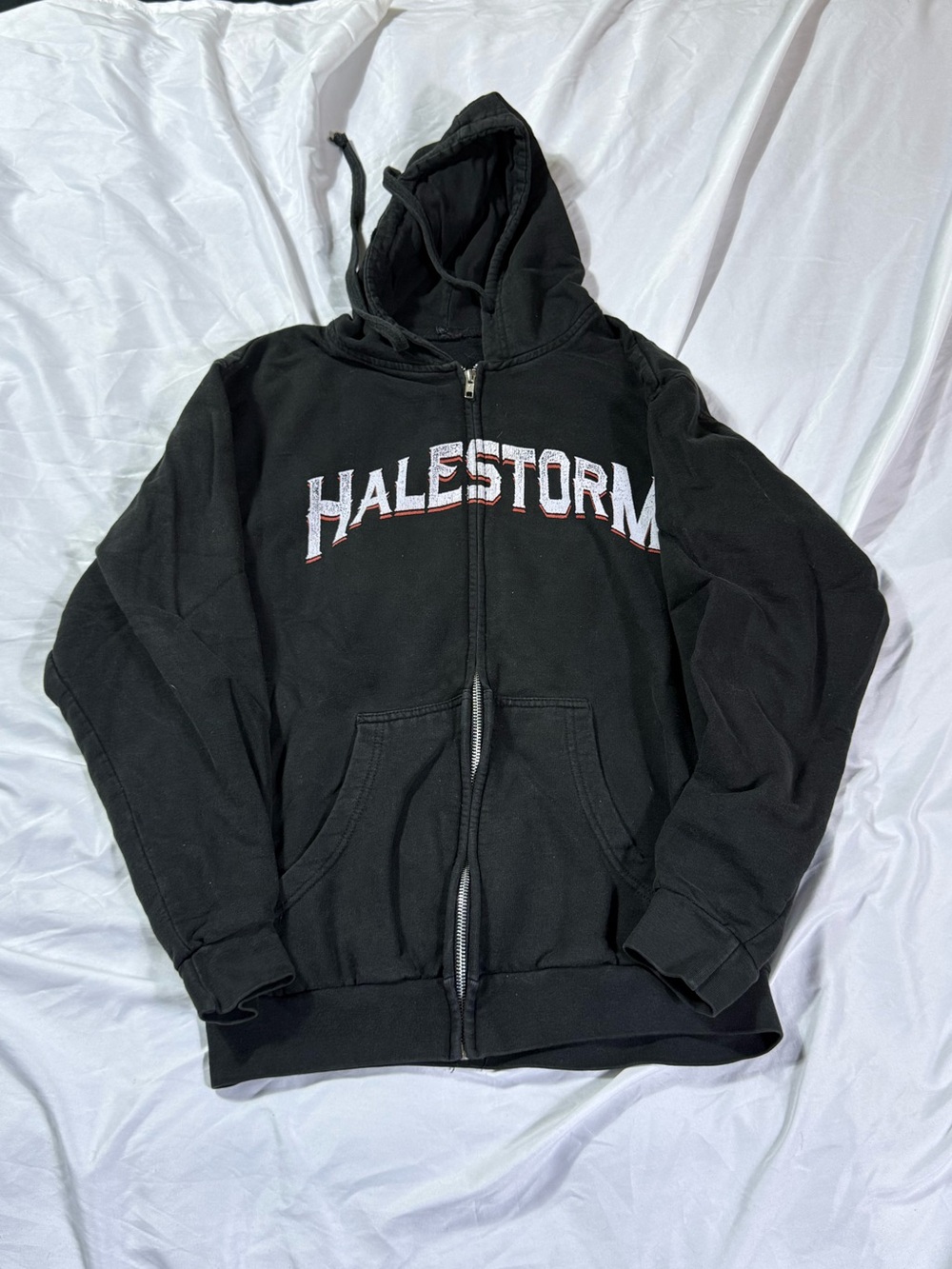 Halestorm Black Zip-Up Hoodie I Like It Heavy Tour Medium Band
